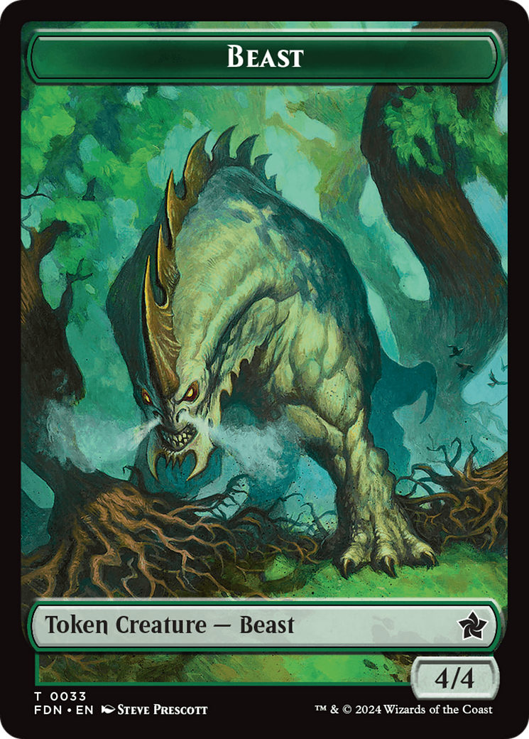 Dog // Beast (0033) Double-Sided Token [Foundations Tokens]-2