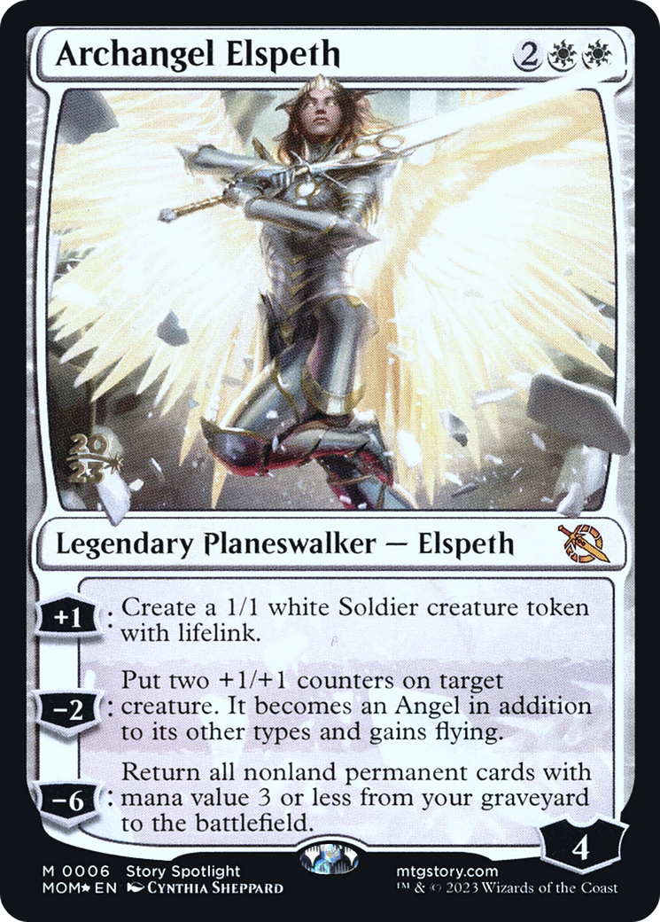 Archangel Elspeth [March of the Machine Prerelease Promos]-1