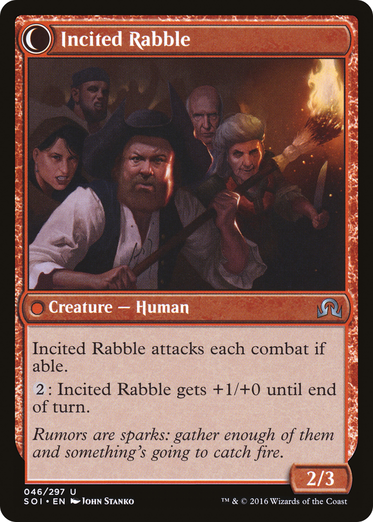 Town Gossipmonger (SOI-046) - Shadows over Innistrad: (Double Faced Transform) Foil-2