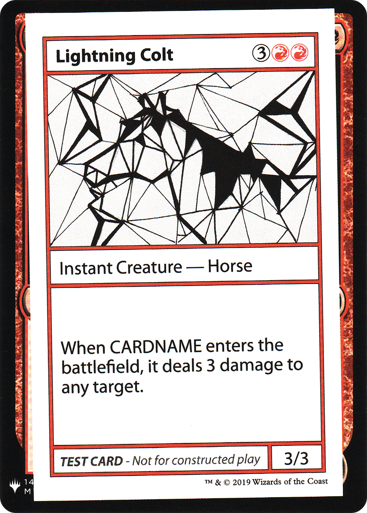 Lightning Colt [Mystery Booster Playtest Cards]-1