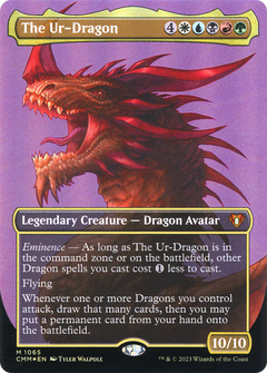 The Ur-Dragon (Borderless Textured Foil Frame Break) [Commander Masters]-1