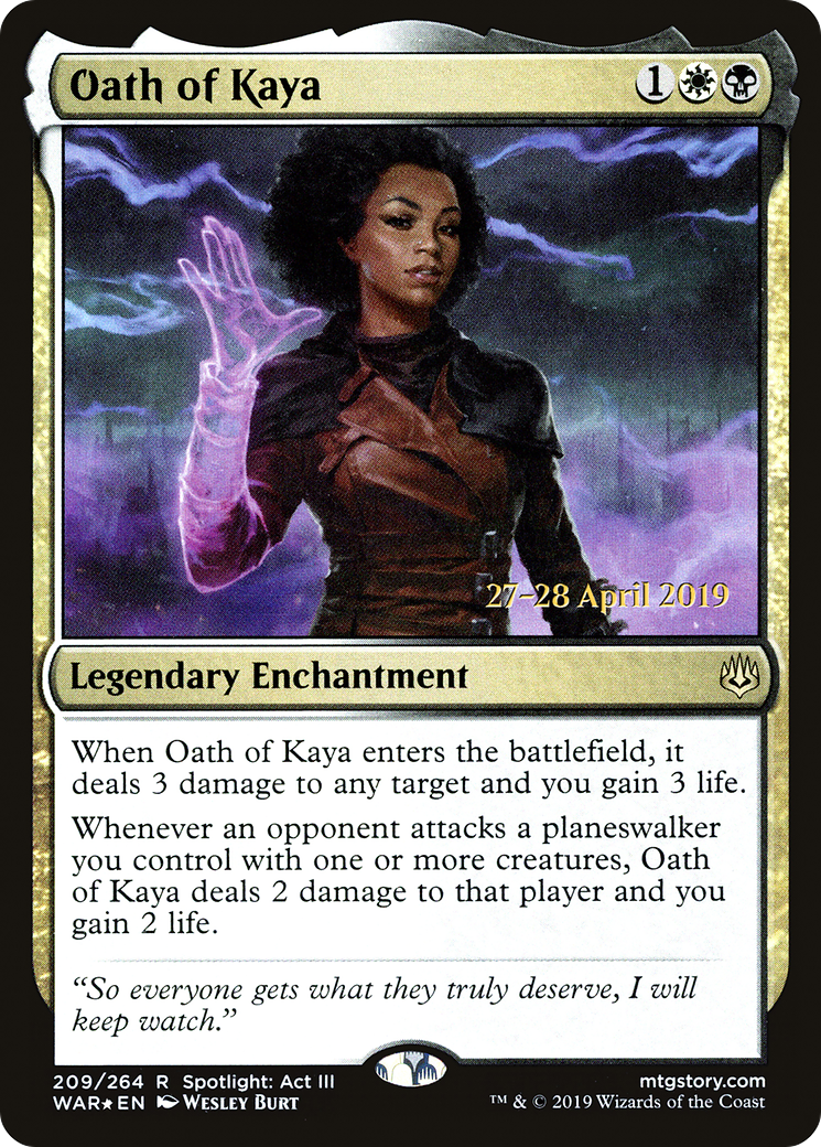 Oath of Kaya [War of the Spark Prerelease Promos]-1