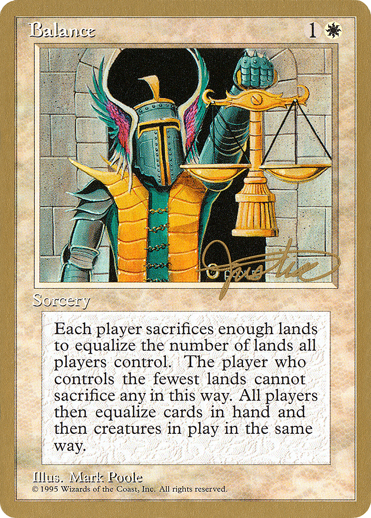 Balance - 1996 Mark Justice (4ED) (WCD-) - Pro Tour Collector Set-1