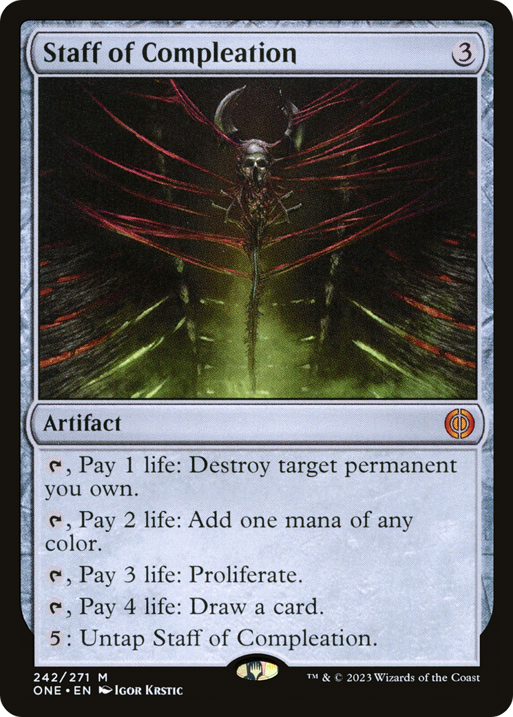 Staff of Compleation [Phyrexia: All Will Be One]-1