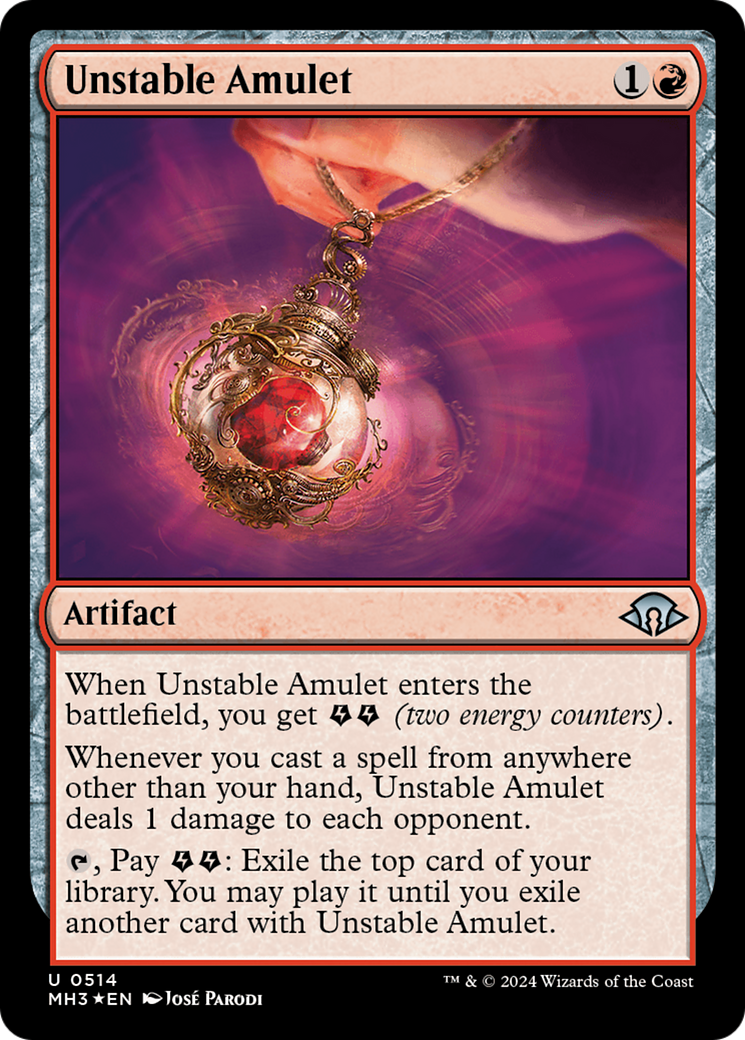 Unstable Amulet (Ripple Foil) (MH3-514) - Modern Horizons 3 Foil-1