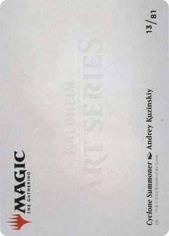Cyclone Summoner // Cyclone Summoner (ASKHM-013) - Art Series: Kaldheim (Borderless) Foil-2