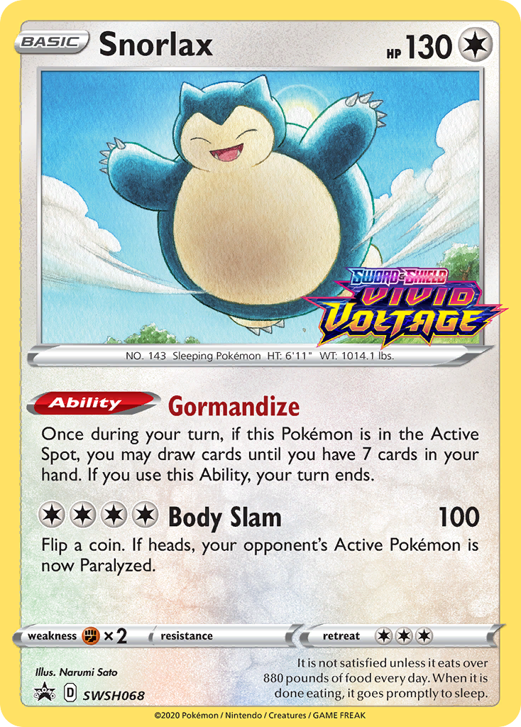 Snorlax (SWSH068) (Prerelease Promo) [Sword & Shield: Black Star Promos]-1