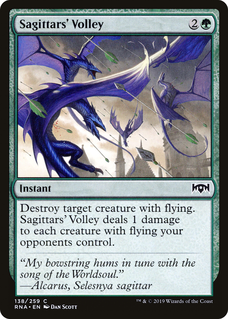 Sagittars' Volley [Ravnica Allegiance]-1