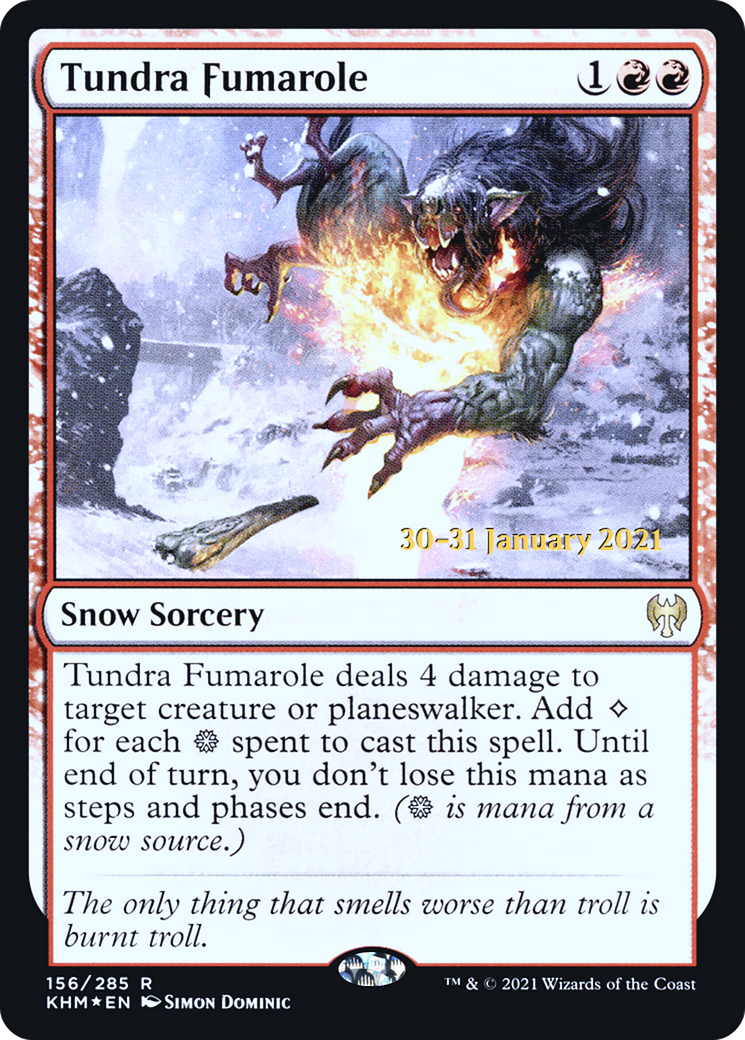 Tundra Fumarole (PRE-156) - Kaldheim Promos: (snow) Foil-1