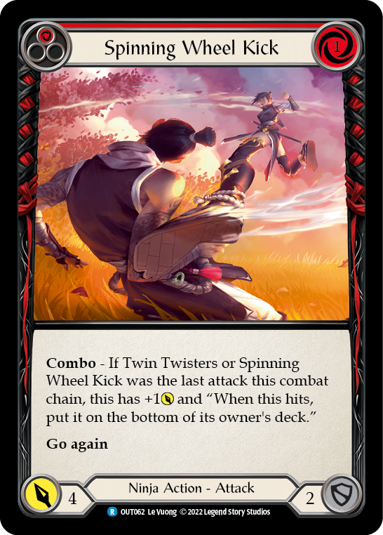 Spinning Wheel Kick (Red) [OUT062] (Outsiders)  Rainbow Foil-2