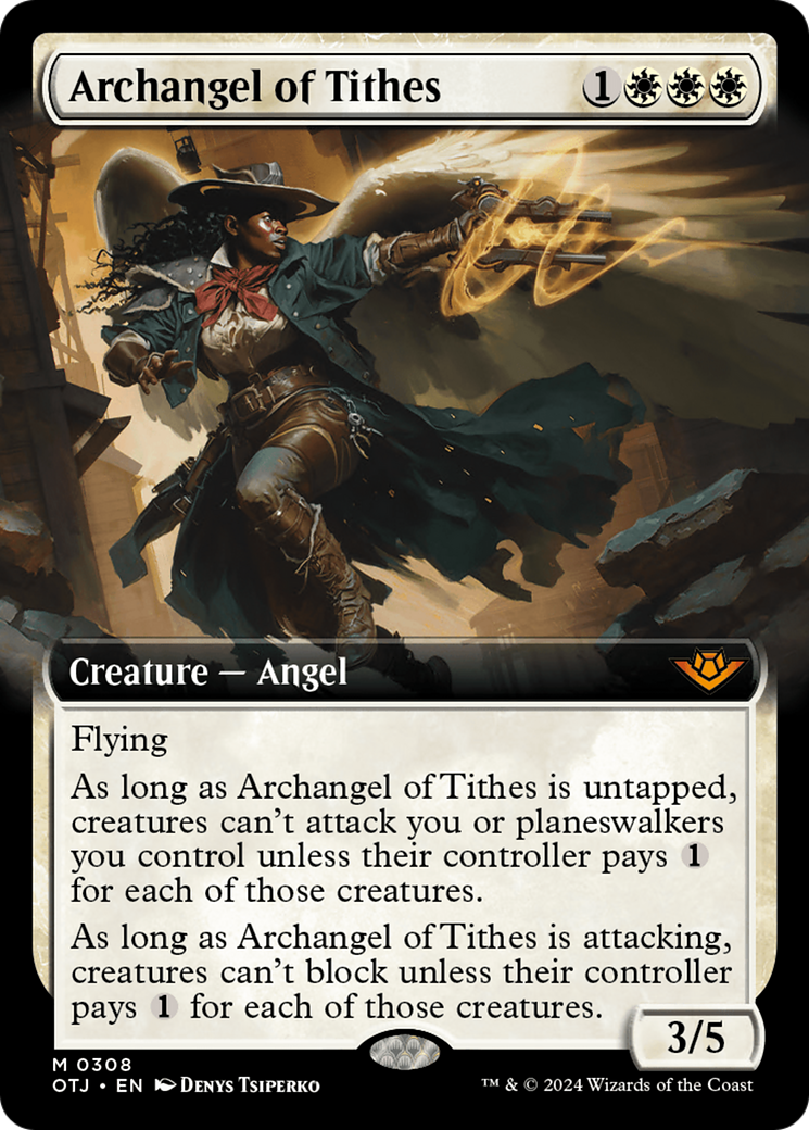 Archangel of Tithes (Extended Art) [Outlaws of Thunder Junction]-1