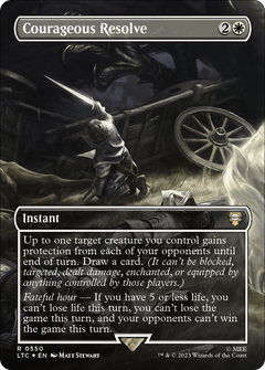 Courageous Resolve (Borderless) (Surge Foil) [The Lord of the Rings: Tales of Middle-Earth Commander]-1