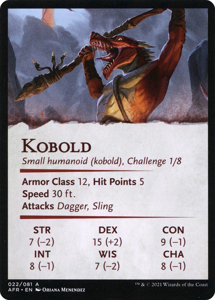 Minion of the Mighty // Kobold (AAFR-022) - Adventures in the Forgotten Realms Art Series (Borderless)-2