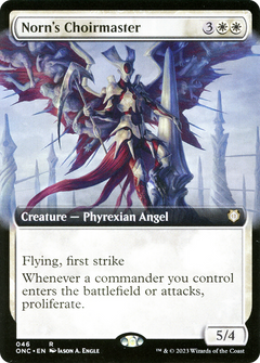 Norn's Choirmaster (Extended Art) [Phyrexia: All Will Be One Commander]-1