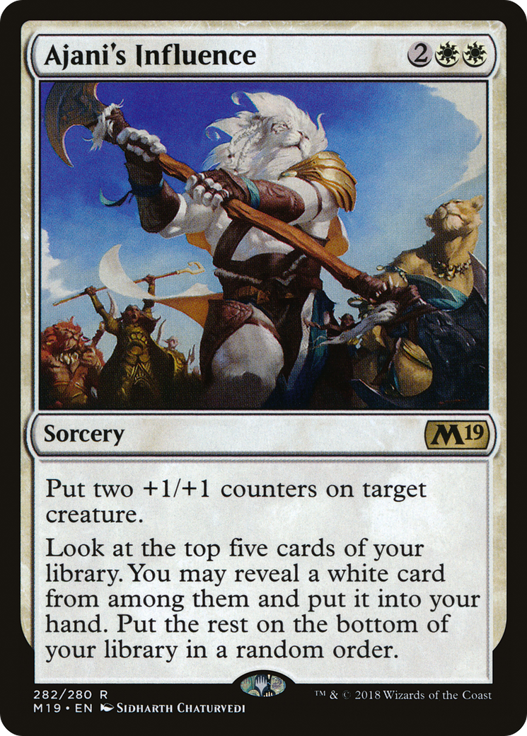 Ajani's Influence [Core Set 2019]-1
