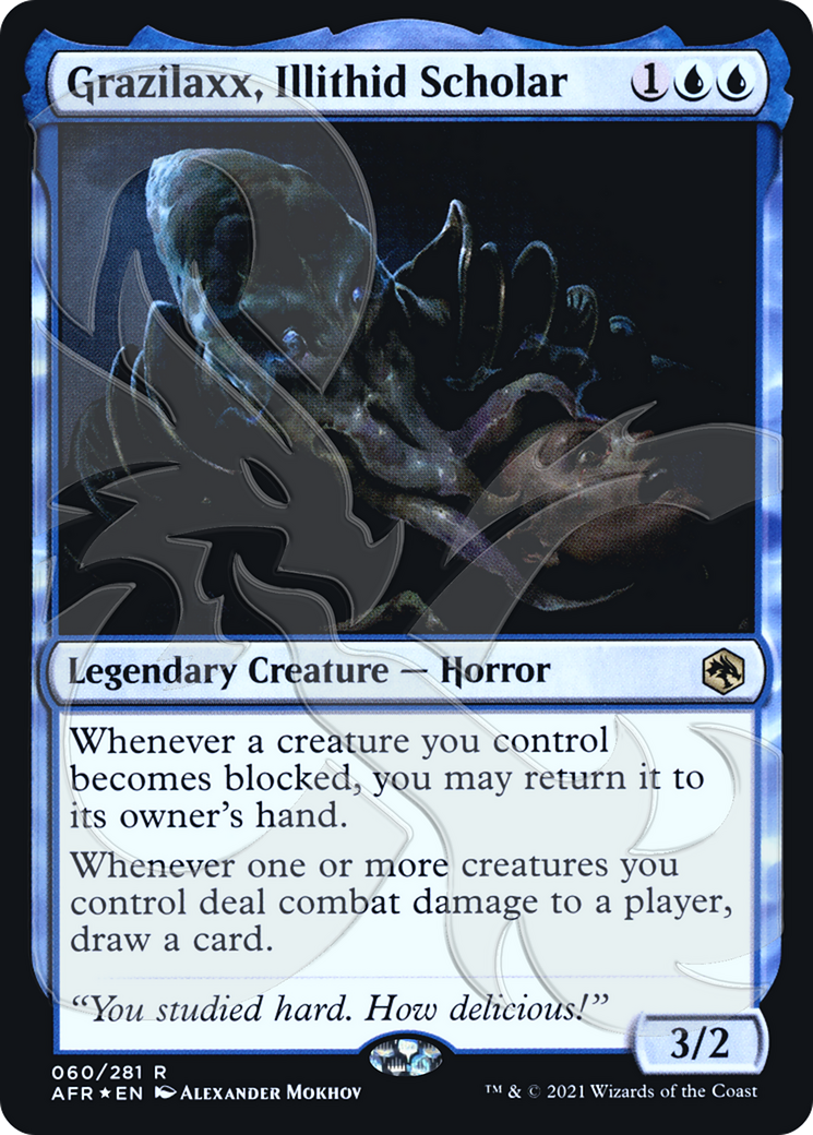 Grazilaxx, Illithid Scholar (Ampersand Promo) [Dungeons & Dragons: Adventures in the Forgotten Realms Promos]-1