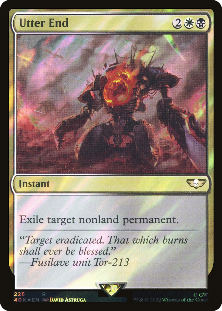 Utter End (Surge Foil) (40K-226) - Warhammer 40,000 Commander Foil-1