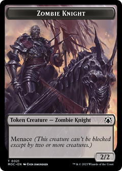 Zombie Knight // Human (6) Double-Sided Token [March of the Machine Commander Tokens]-1