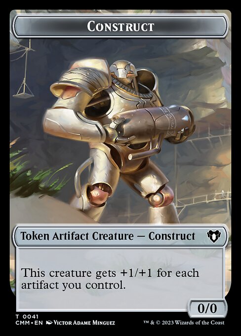 Elemental (0026) // Construct (0041) Double-Sided Token [Commander Masters Tokens]-2