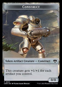 Elemental (0026) // Construct (0041) Double-Sided Token [Commander Masters Tokens]-2