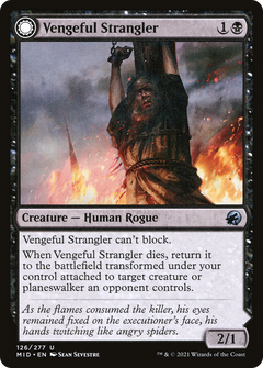 Vengeful Strangler (MID-126) - Innistrad: Midnight Hunt: (Double Faced Transform)-3
