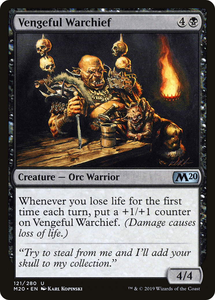 Vengeful Warchief (M20-121) - Core Set 2020 Foil-1