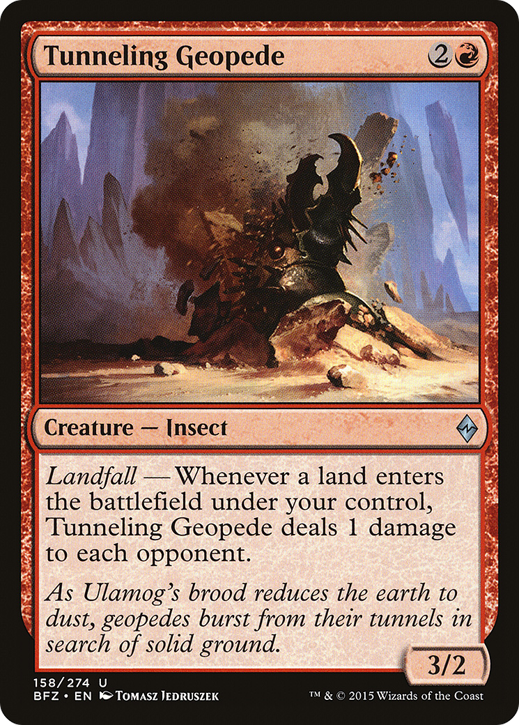 Tunneling Geopede (BFZ-158) - Battle for Zendikar Foil-1
