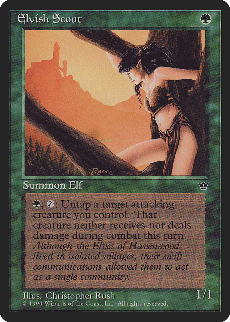 Elvish Scout (Christopher Rush) [Fallen Empires]-1