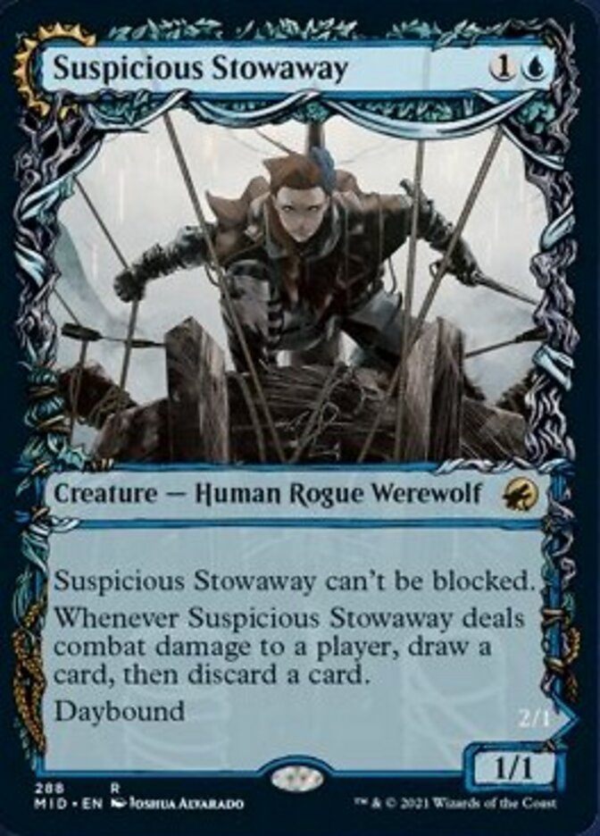 Suspicious Stowaway // Seafaring Werewolf (Showcase Equinox) [Innistrad: Midnight Hunt]-1