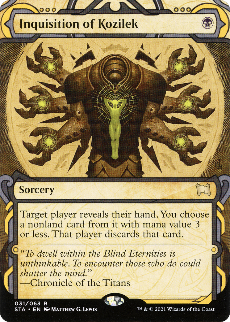 Inquisition of Kozilek (STA-031) - Strixhaven Mystical Archive: (Showcase) (Borderless) Etched Foil-1