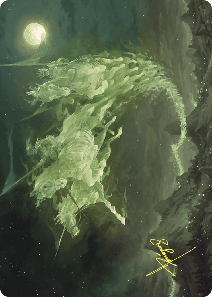 Moonshaker Cavalry // Moonshaker Cavalry (AWOE-005) - Wilds of Eldraine Art Series (Borderless) Foil-3