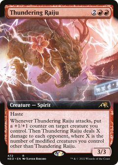 Thundering Raiju (Extended Art) [Kamigawa: Neon Dynasty]-1