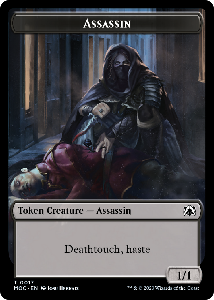 Assassin // Knight (10) Double-Sided Token [March of the Machine Commander Tokens]-1
