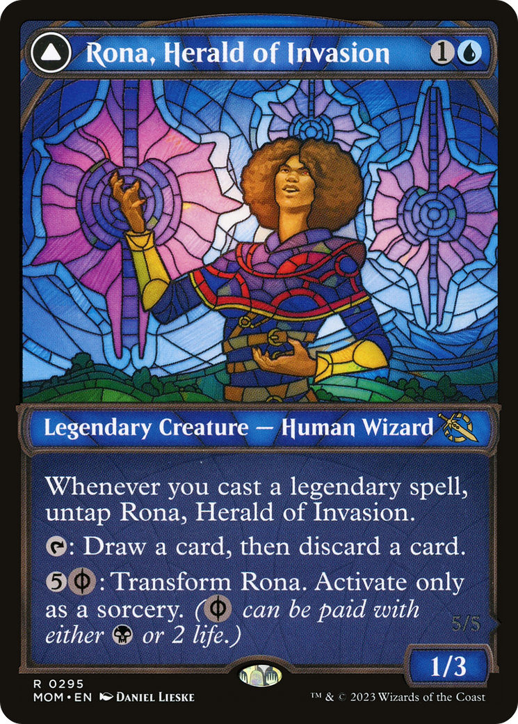 Rona, Herald of Invasion // Rona, Tolarian Obliterator (Showcase Planar Booster Fun) [March of the Machine]-3