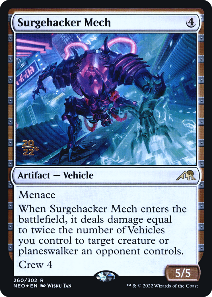 Surgehacker Mech [Kamigawa: Neon Dynasty Prerelease Promos]-1