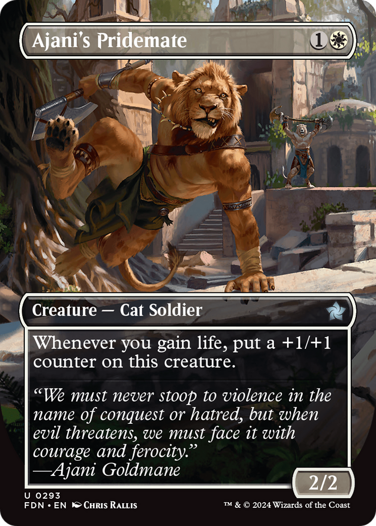 Ajani's Pridemate (Borderless) [Foundations]-1