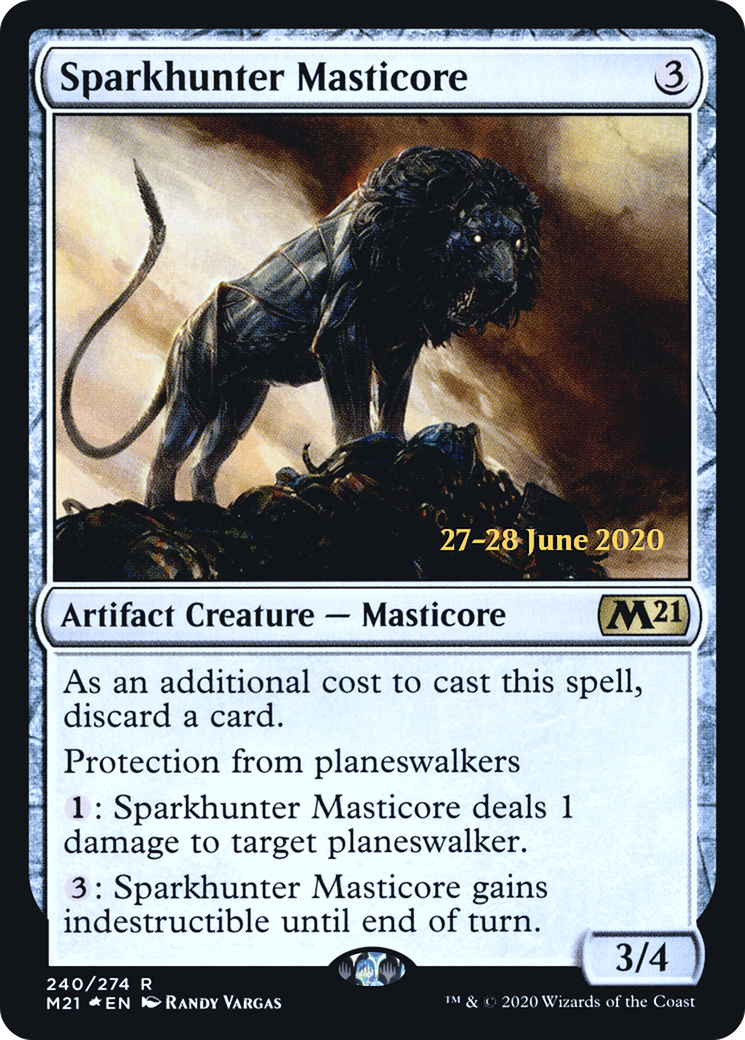 Sparkhunter Masticore [Core Set 2021 Prerelease Promos]-1