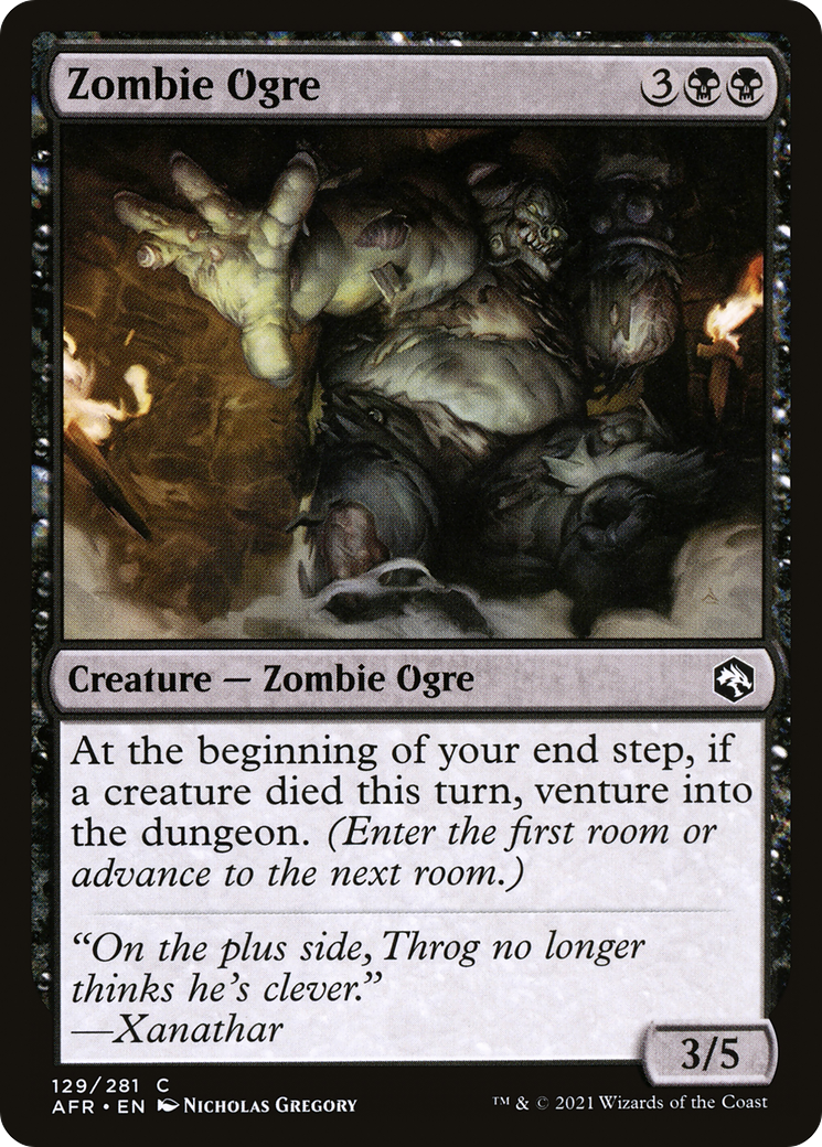 Zombie Ogre (AFR-129) - Adventures in the Forgotten Realms Foil-1