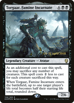 Torgaar, Famine Incarnate [Dominaria Prerelease Promos]-1