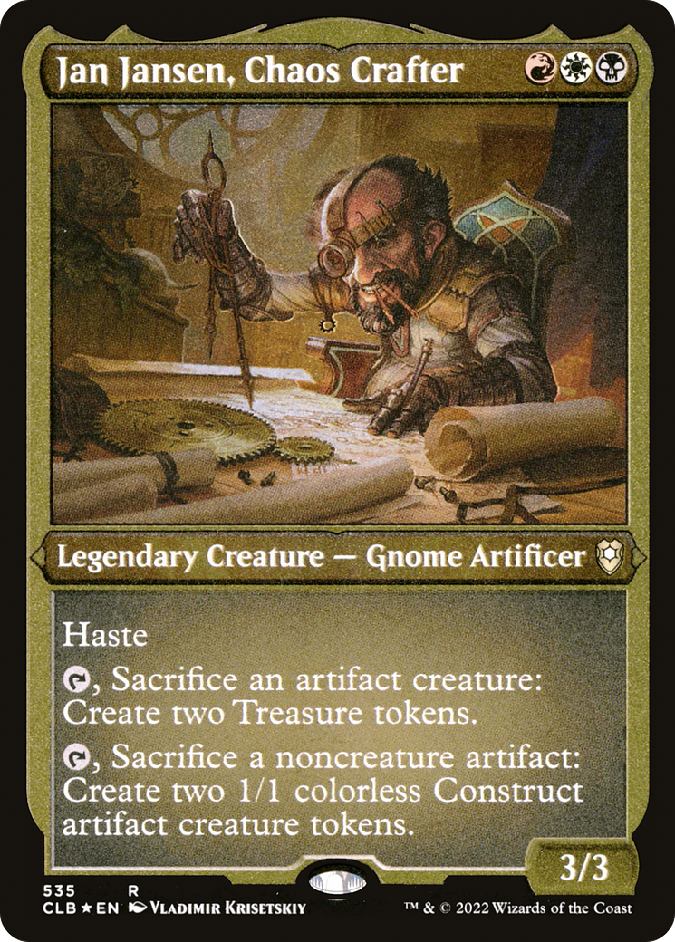 Jan Jansen, Chaos Crafter (CLB-535) - Commander Legends: Battle for Baldur's Gate Etched Foil-1