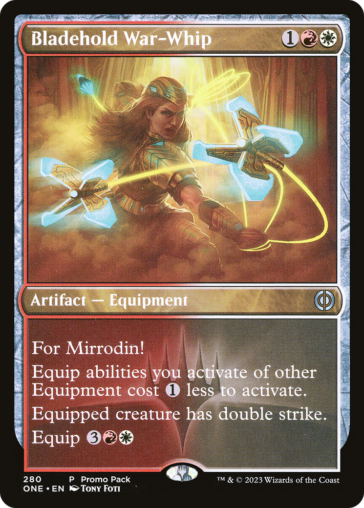 Bladehold War-Whip (Promo Pack) [Phyrexia: All Will Be One Promos]-1
