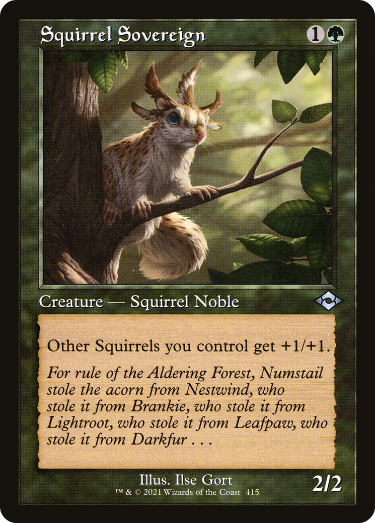 Squirrel Sovereign (Retro Foil Etched) [Modern Horizons 2]-1