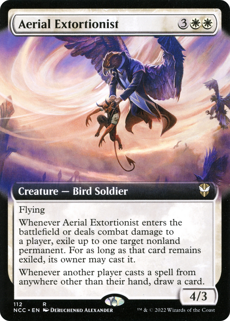 Aerial Extortionist (Extended Art) [Streets of New Capenna Commander]-1