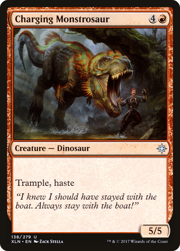 Charging Monstrosaur [Ixalan]-1