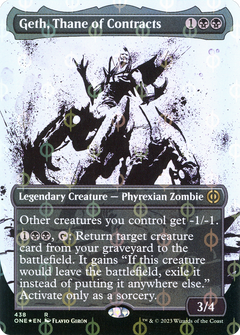 Geth, Thane of Contracts (Borderless Ichor Step-and-Compleat Foil) [Phyrexia: All Will Be One]-1