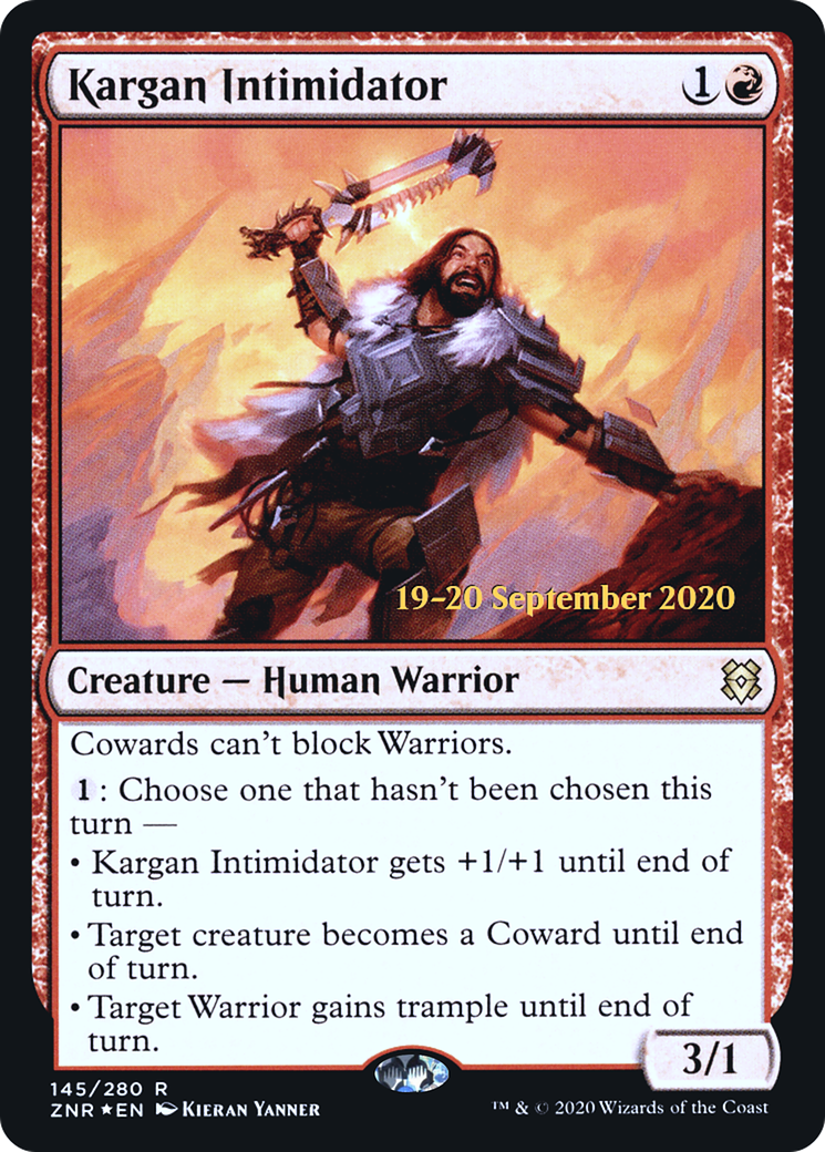 Kargan Intimidator [Zendikar Rising Prerelease Promos]-1