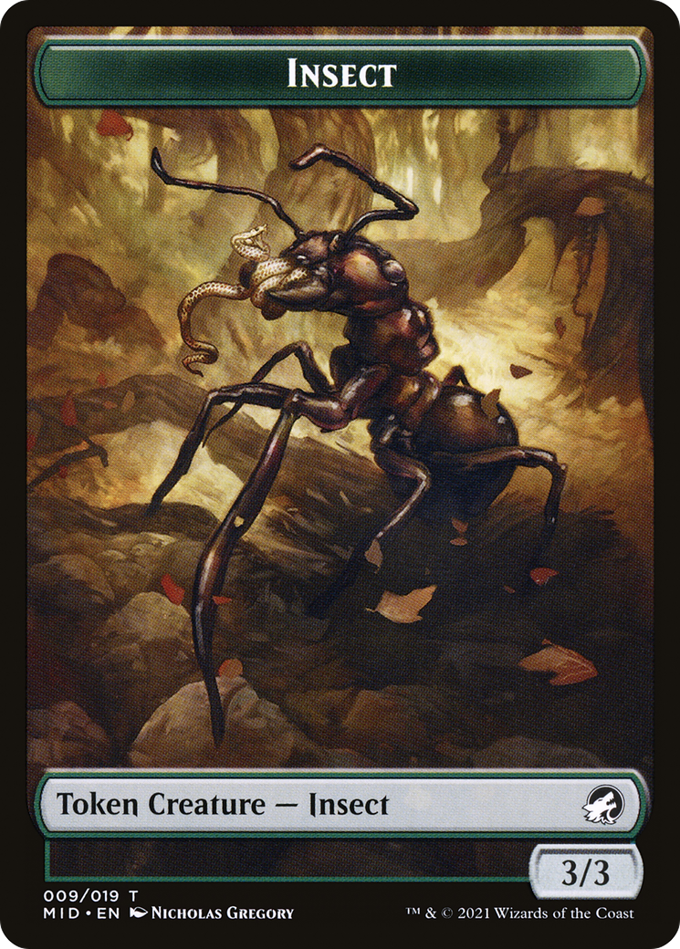 Insect (TMID-009) - Innistrad: Midnight Hunt Tokens-1