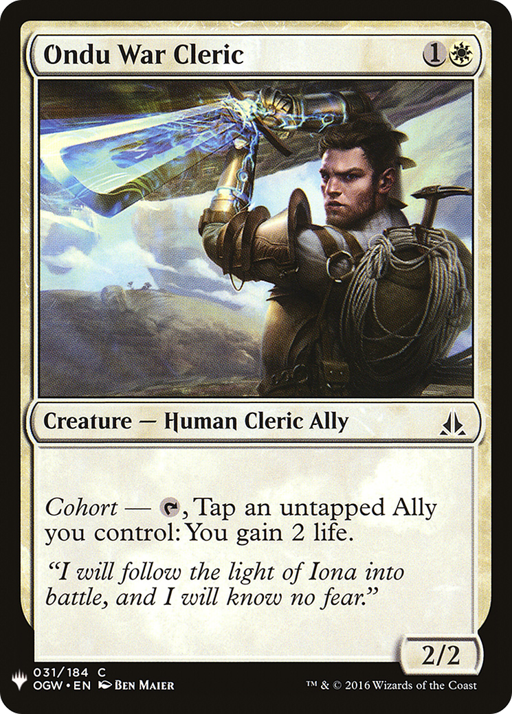 Ondu War Cleric [Mystery Booster]-1