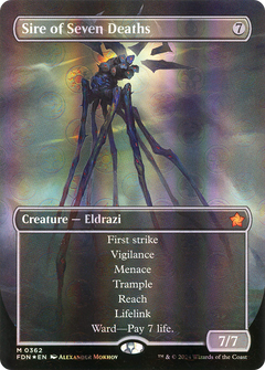 Sire of Seven Deaths (Borderless) (Mana Foil) [Foundations]-1