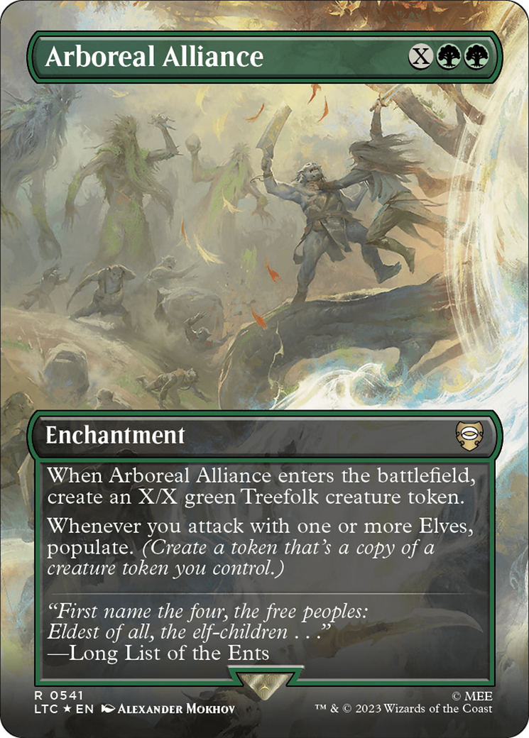 Arboreal Alliance (Borderless) (Surge Foil) [The Lord of the Rings: Tales of Middle-Earth Commander]-1